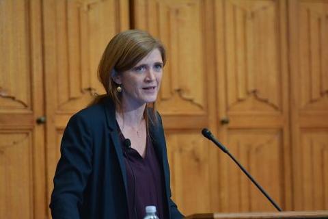 Samantha Power, Chubb Fellow addresses lecture attendees
