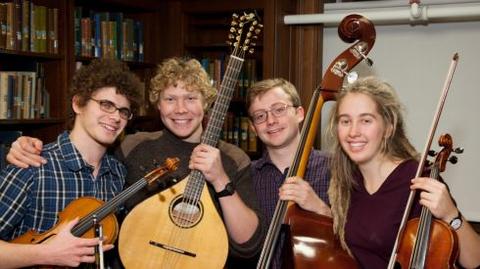 Student musicians entertain at Chubb Fellowship reception 