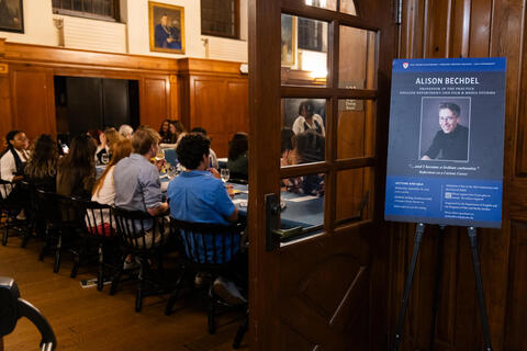 Student Dinner for 2024 Fall Chubb Fellow, Alison Bechdel